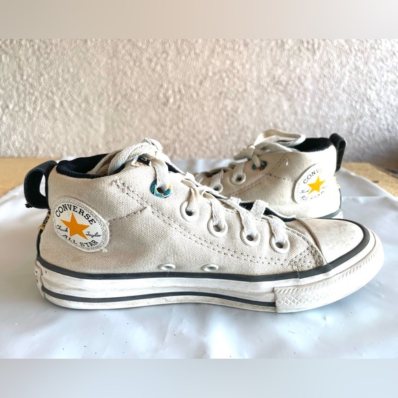 Converse Chuck Taylor All Star Natural Ivory Malden Street Shoes Youth Size 12 - Picture 4 of 8